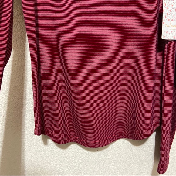 Free People Penelope Puff Sleeve Striped Top NWT - Picture 10 of 10